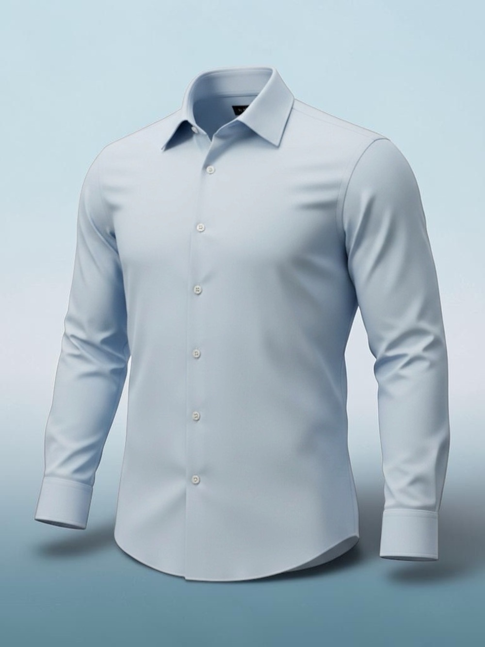 David Taylor Light Blue Men’s Dress Shirt - Spread Collar - Picture 1 of 7